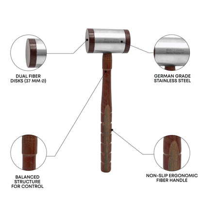 Surgical Mallet 24cm 9½” Fiber Disks & Handle 37mm Ø 370g