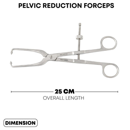 Pelvic Reduction Forceps 25cm Short Pointed Ball Tips Orthopedic Surgical Instrument