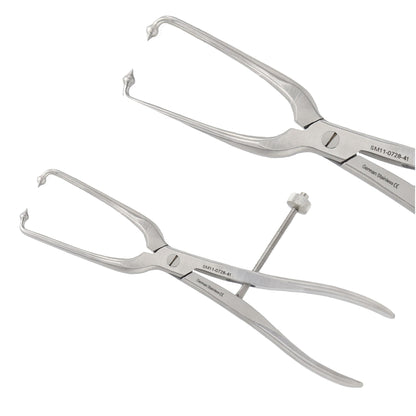Pelvic Reduction Forceps 41cm Long Pointed Ball Tips