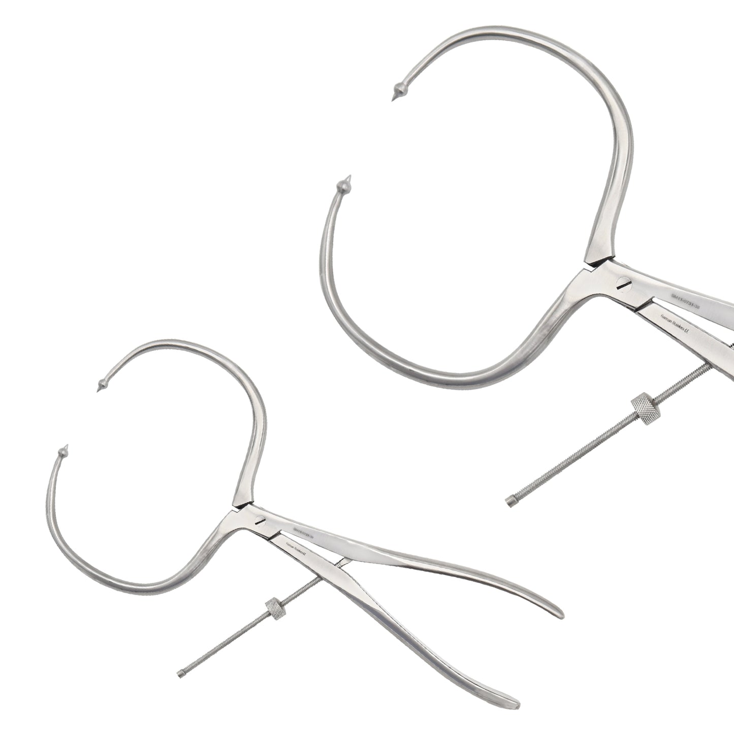 Periarticular Reduction Forceps 38cm Straight Pointed Ball Tip | Orthopedic Surgical Clamp