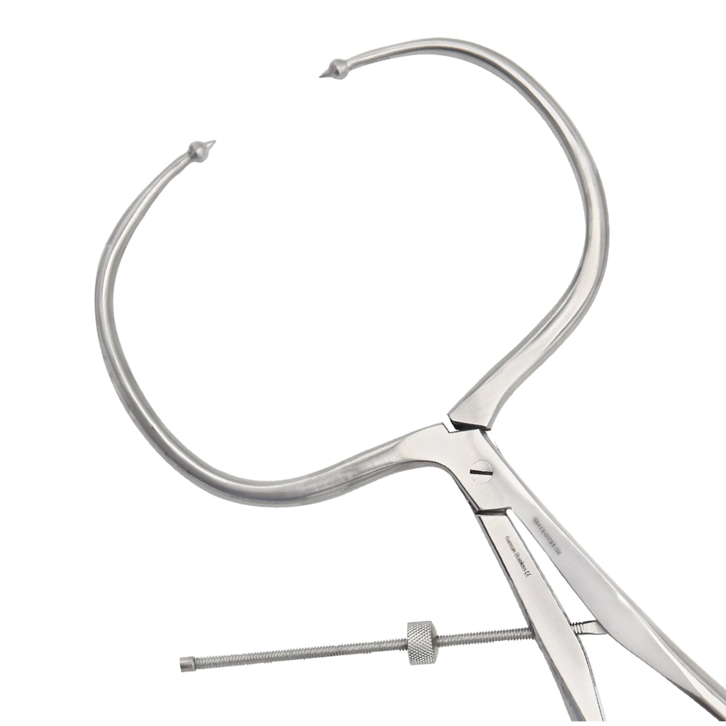 Periarticular Reduction Forceps 38cm Straight Pointed Ball Tip | Orthopedic Surgical Clamp