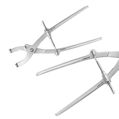 Pelvic Reduction Forceps Adjustable Jaws for Screws – 25cm