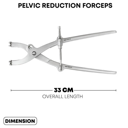 Pelvic Reduction Forceps with Adjustable Jaws for Screws – 33cm