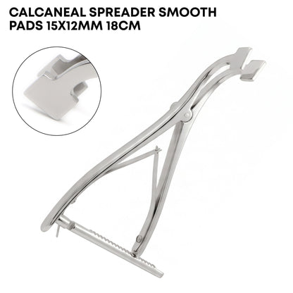 Calcaneal Spreader with Smooth Pads – 15×12mm, 18cm / 7"