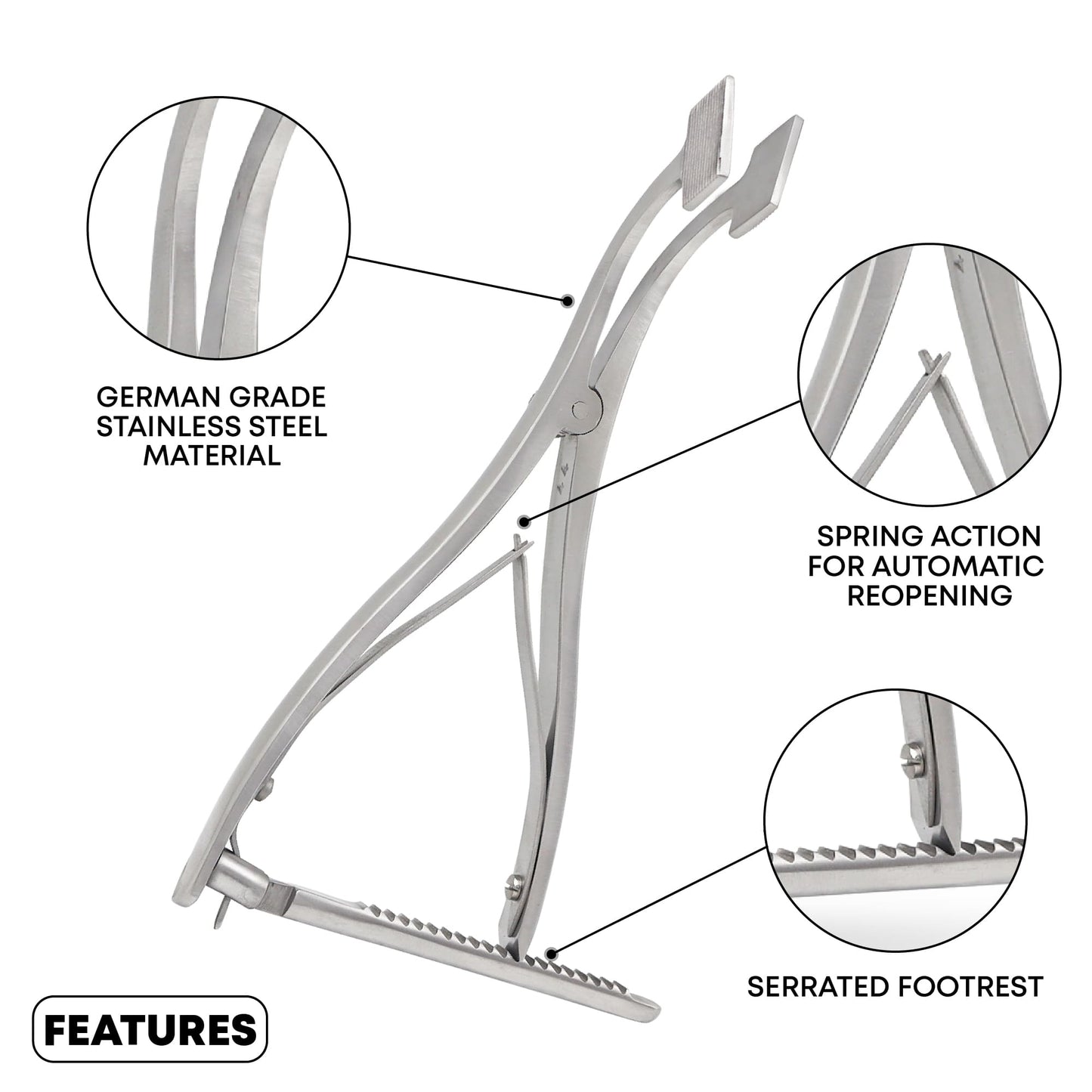 Lambardi Femoral Tibial Spreader | Grooved & Diamond Cut Pads 22x13mm