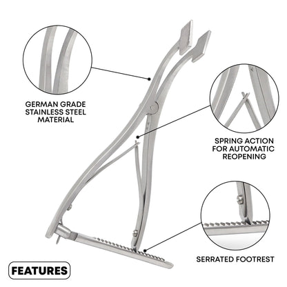 Lambardi Femoral Tibial Spreader | Grooved & Diamond Cut Pads 22x13mm