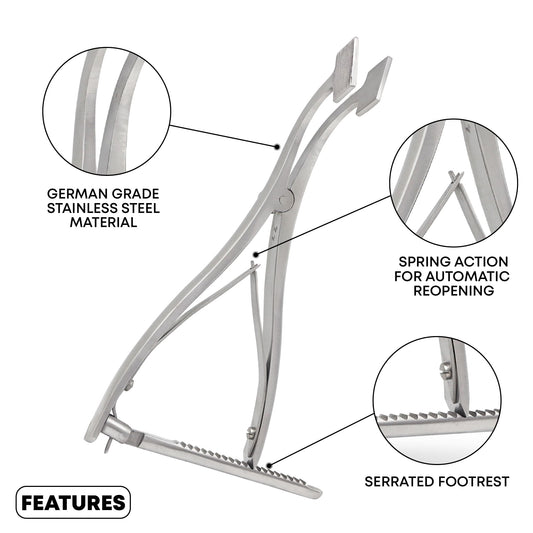 Lambardi Femoral Tibial Spreader | Grooved & Diamond Cut Pads 22x13mm