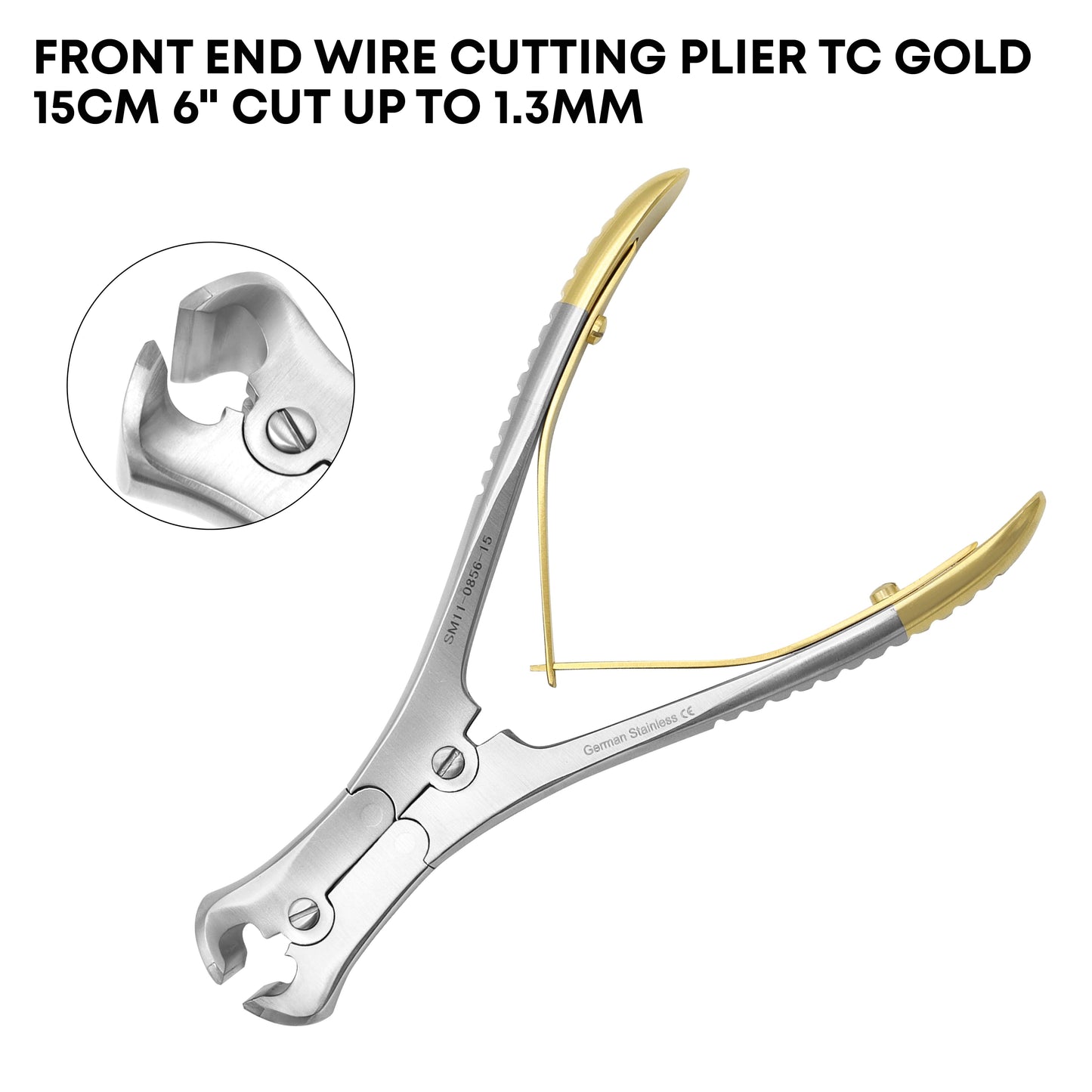 Front End Wire Cutting Plier TC Gold – 15cm / 6" | Cuts Up to 1.3mm