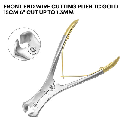Front End Wire Cutting Plier TC Gold – 15cm / 6" | Cuts Up to 1.3mm