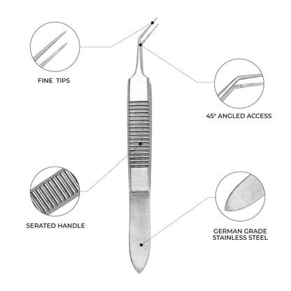 Bechert-McPherson Forceps – Angled 10 mm, 85 mm