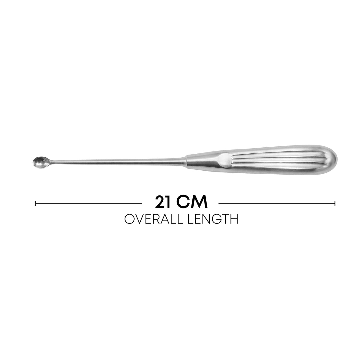 Halle Bone Curette – Oval Malleable Shaft Hollow Handle