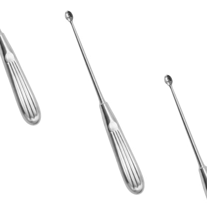 Halle Bone Curette – Oval Malleable Shaft Hollow Handle