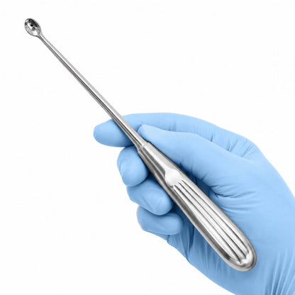 Halle Bone Curette – Oval Malleable Shaft Hollow Handle