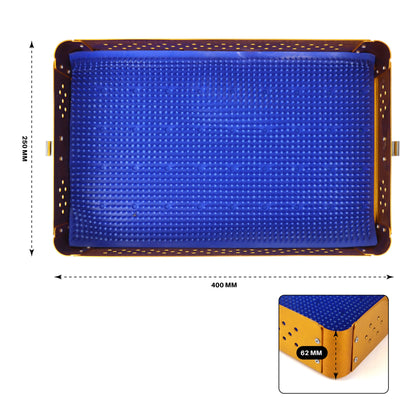 Slim Perforated Sterilization Container – 400 × 250 × 62 mm