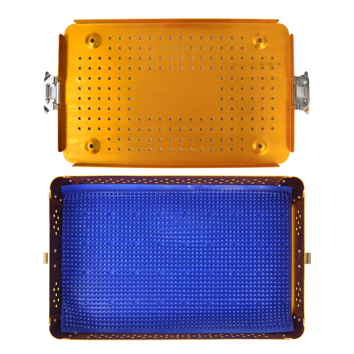 Slim Perforated Sterilization Container – 400 × 250 × 62 mm