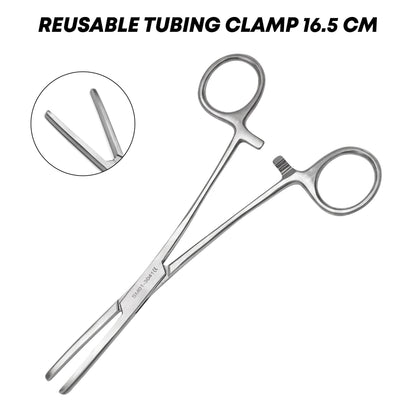 Tubing Clamp Forceps 16.5cm / 6½" – Smooth Jaw Ratchet Clamp