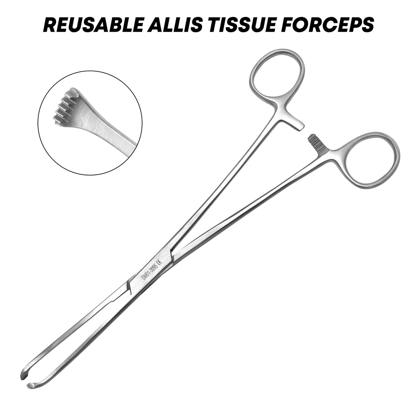 Allis Tissue Forceps 23cm – 3×4 Teeth