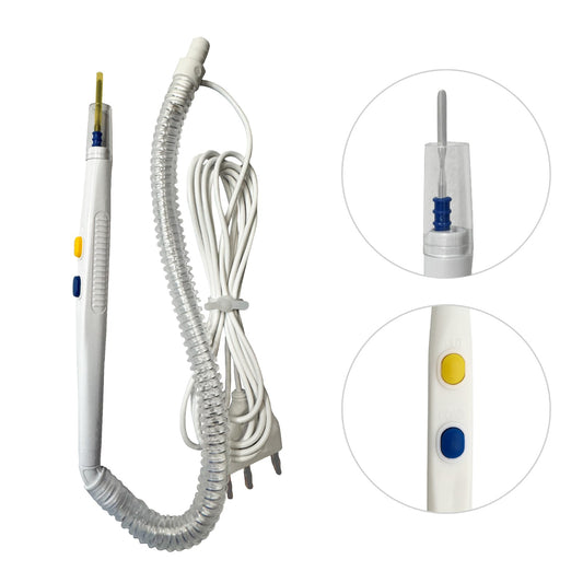 Disposable Electrosurgical Cautery Pencil with Smoke Evacuation Tube