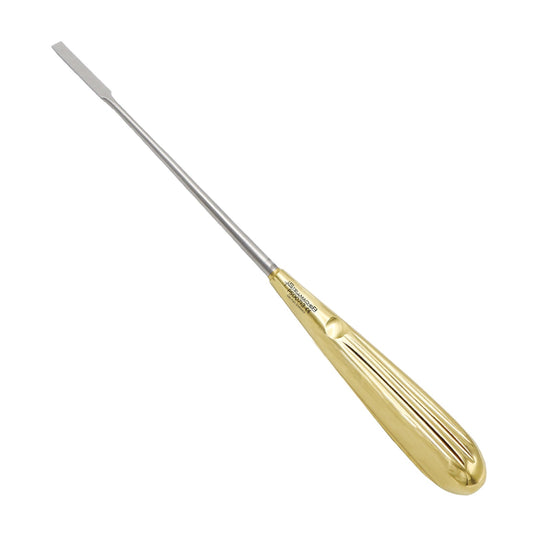 Flap Dissector - Straight, handle gold