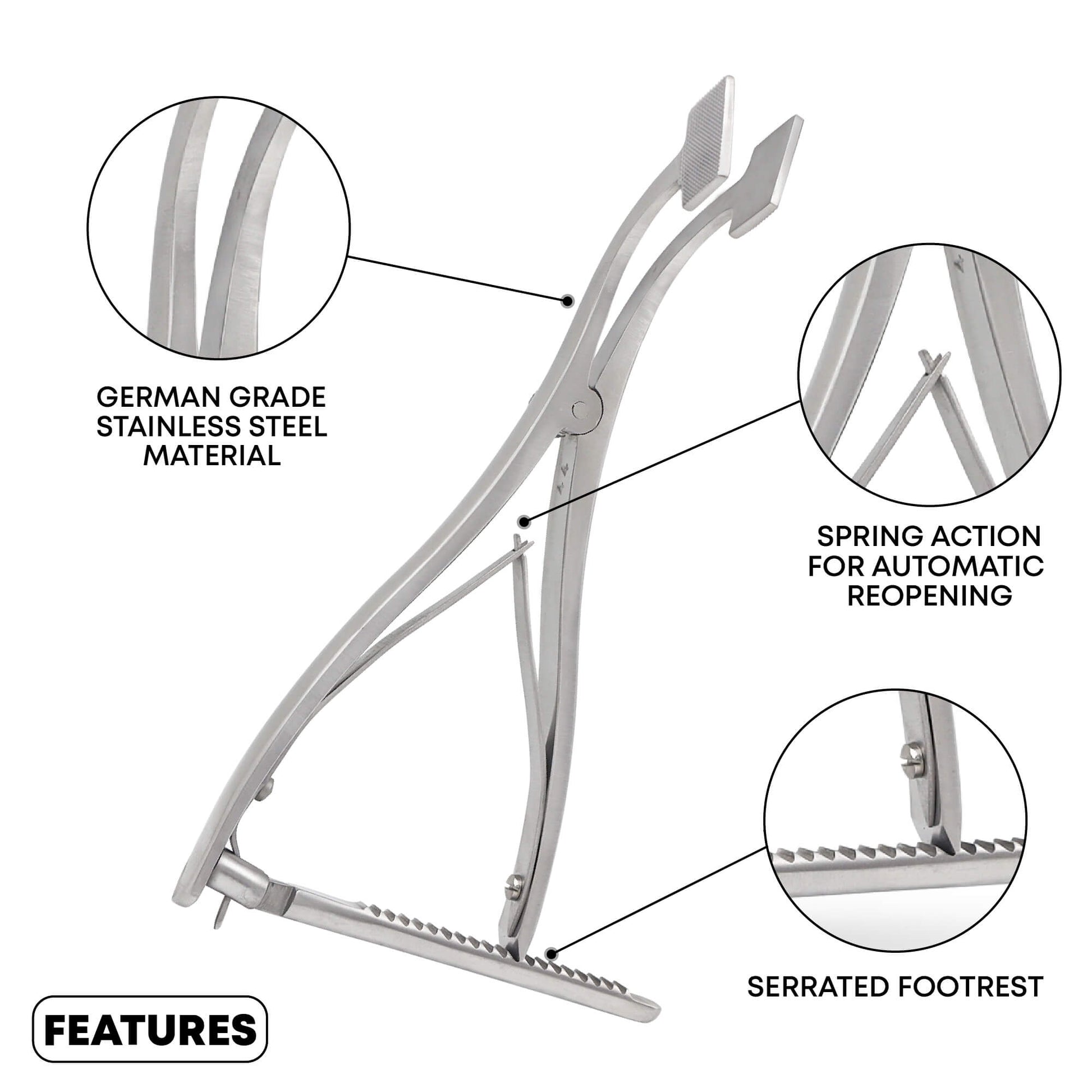 orthopedic femoral tibial spreader with diamond cut pads